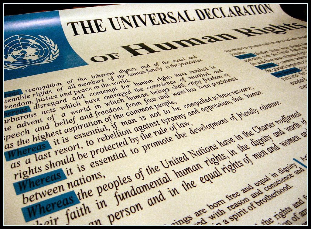 The Universal Declaration of Human Rights document